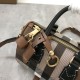 Burberry Mini Check And Leather Bowling Bag