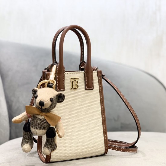 Burberry Micro Canvas and Leather Frances Tote
