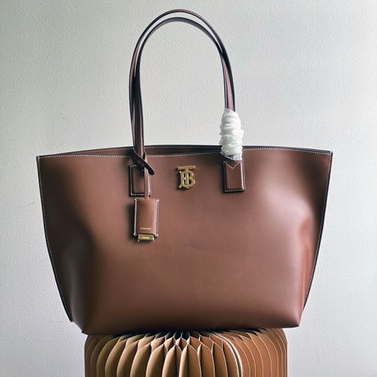 Burberry Medium Monogram Motif Leather Tote Bag