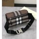 Burberry Check and Leather Cube Bum Bag