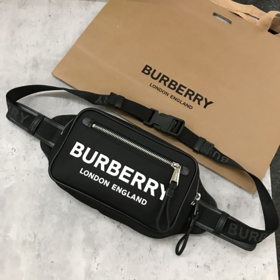 Burberry Logo Print Nylon Bum Bag