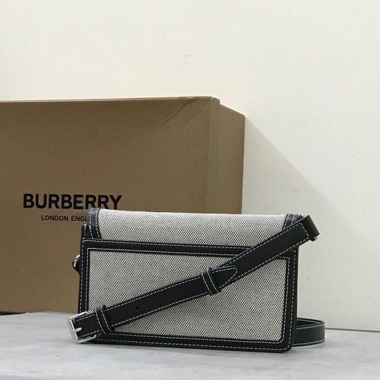 Burberry Horseferry Print Canvas And Leather Crossbody Bag