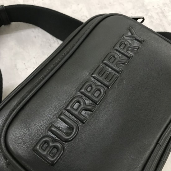 Burberry Embossed Lambskin Leather Crossbody Bag Camera Bag