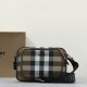Burberry Check Crossbody Bag Camera Bag With Jacquard-Woven Logo Strap