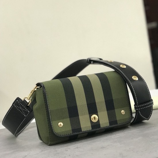 Burberry Small Vintage Check and Leather Crossbody Bag