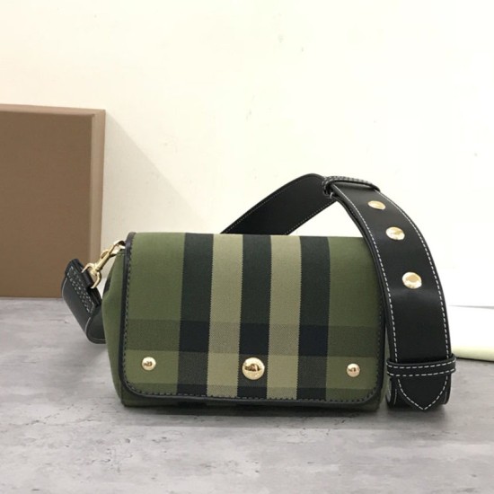 Burberry Small Vintage Check and Leather Crossbody Bag