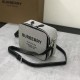 Burberry Boxy Silhouette Horseferry Print Canvas and Leather Crossbody Bag
