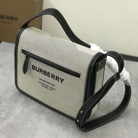 Burberry Small Horseferry Print Cotton Canvas Messenger Bag