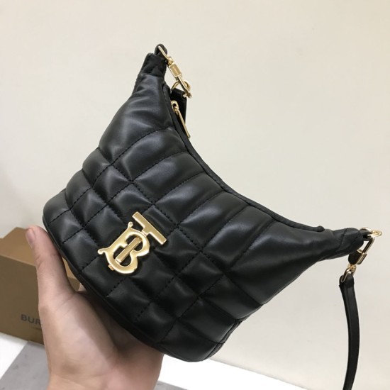 Burberry Small Quilted Lambskin Crescent Lola Bag