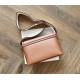 Burberry Topstitched Leather Note Crossbody Bag