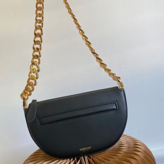 Burberry Mini Leather Zip Olympia Bag Chain Bag