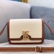 Burberry Small Two-tone Canvas and Leather TB Bag