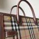Burberry Vintage Check Two-Handle Title Bag
