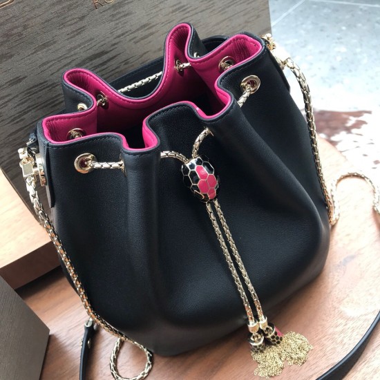 Bvlgari Serpenti Forever Bucket Bag in Smooth Calf Leather