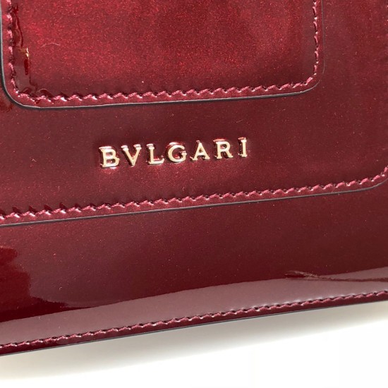 Bvlgari Serpenti Forever Small Top Handle Bag in Varnished Calf Leather