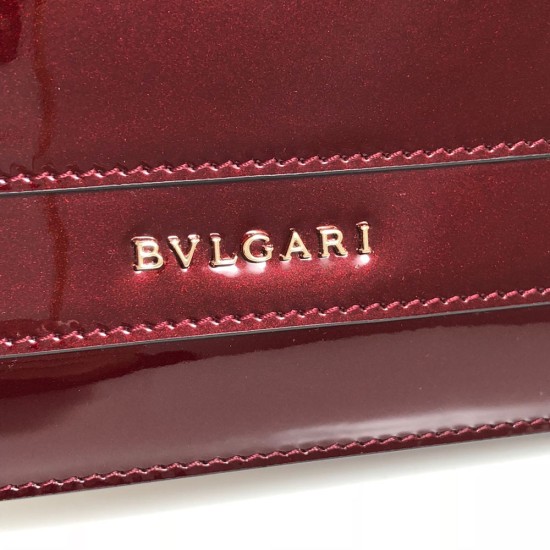 Bvlgari Serpenti Forever Small Chains Crossbody Bag in Varnished Calf Leather