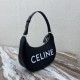 Celine AVA Strap Bag Black Leather White Celine Print