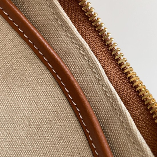 Celine Medium AVA Strap Bag In Ra Effect Textile And Calfskin 24.5cm