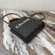 Celine Vertical Cabas In Triomphe Canvas And Calfskin With Celine Print