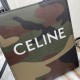 Celine Vertical Cabas In Triomphe Canvas And Camouflage Calfskin With Celine Print