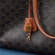 Celine Horizontal Cabas In Triomphe Canvas And Tan Calfskin