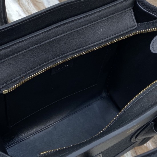 Celine Luggage Bag in Textile And Calfskin