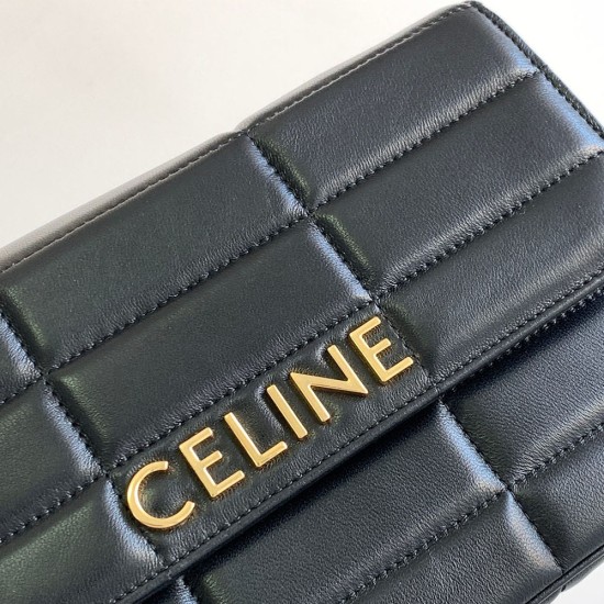 Celine Chain Shoulder Bag Matelasse Monochrome celine In Quilted Goatskin 24cm 4 Colors