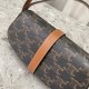 Celine Tabou Clutch On Strap In Triomphe Canvas And Calfskin