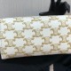 Celine Clutch With Chain In Triomphe Canvas And Lambskin With Embroidery Celine 2 Colors 16cm