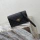 Celine Maillon Triomphe Bag in Black Triomphe Canvas And Black Lambskin