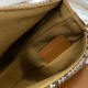 Celine Saddle Bag Stripe Textile And Tan Calfskin
