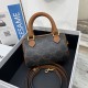 Celine Mini Boston Bag in Triomphe Canvas And Calfskin With Metal Decorated