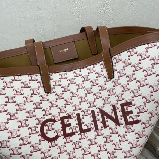 Celine Couffin In Printed Triomphe Canvas And Calfskin