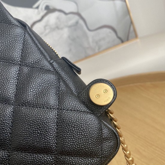 Chanel Backpack With Chain In Grained Calfskin 19cm