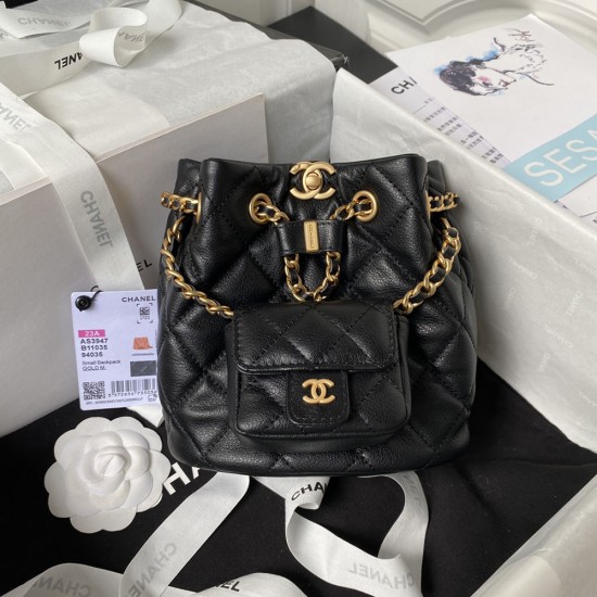 Chanel Small Backpack In Lambskin AS3947 2 Colors
