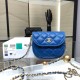 Chanel Belt Bag Blue Lambskin Gold Ball