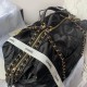 Chanel Bowling Bag With Chain in Nylon With Grosgrain