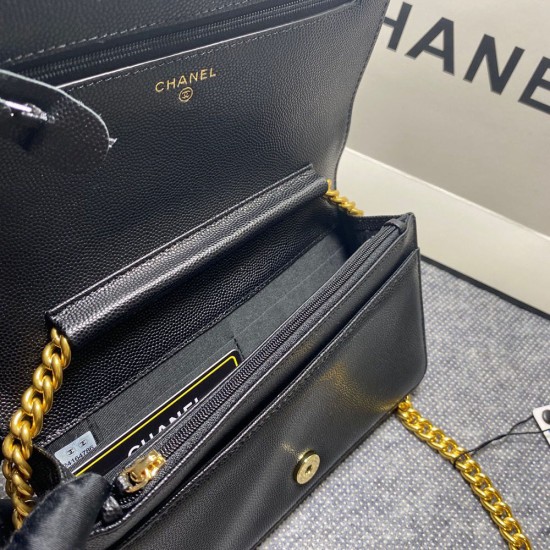 Chanel Small Boy Handbag in Caviar Calfskin