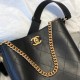 Chanel Bucket Bag Black Calfskin Gold Tone Metal