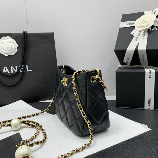 Chanel Bucket Bag With Pearl Buckle 20cm 2 Colors 99345