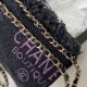Chanel Mini Bucket Bag With Chain in Multicolor Printed Denim