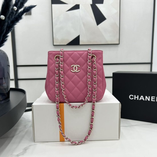Chanel Mini Bucket Bag With Chain in Caviar Calfskin 16cm 8Colors