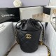 Chanel Small Bucket Bag in Grained Shiny Calfskin 4 Colors 20cm