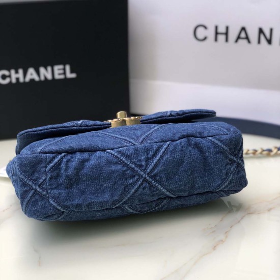Chanel 19 Handbag in Denim Fabric
