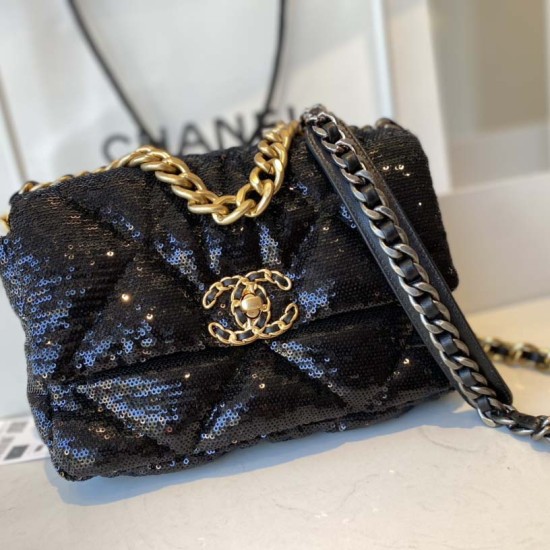 Chanel 19 Handbag With Sequins