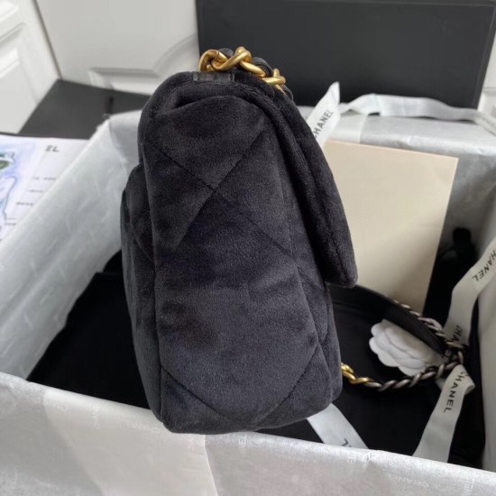 Chanel 19 Handbag in Velvet Fabric