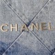 Chanel 22 Handbag In Washed Denim 35cm 39cm AS3261 AS3260