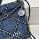 Chanel 22 Handbag In Stitched Denim 19cm 35cm 39cm