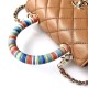 Chanel Coco Handle Bag in Lambskin With Rainbow Handle