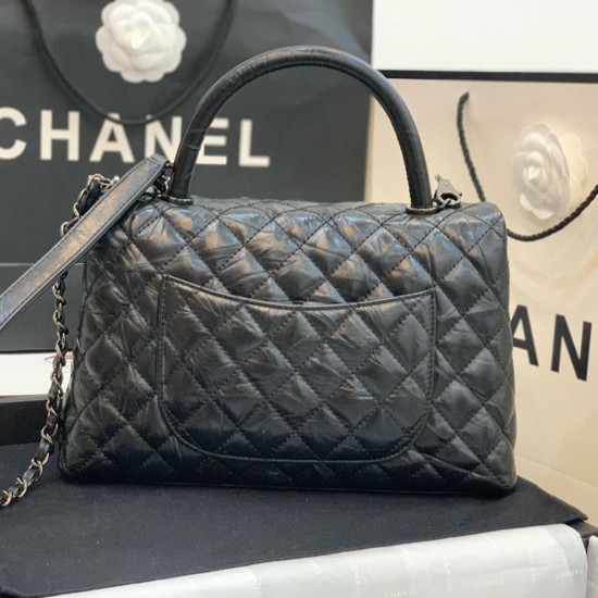 Chanel Coco Handle in Oil Wax Calfskin 28cm